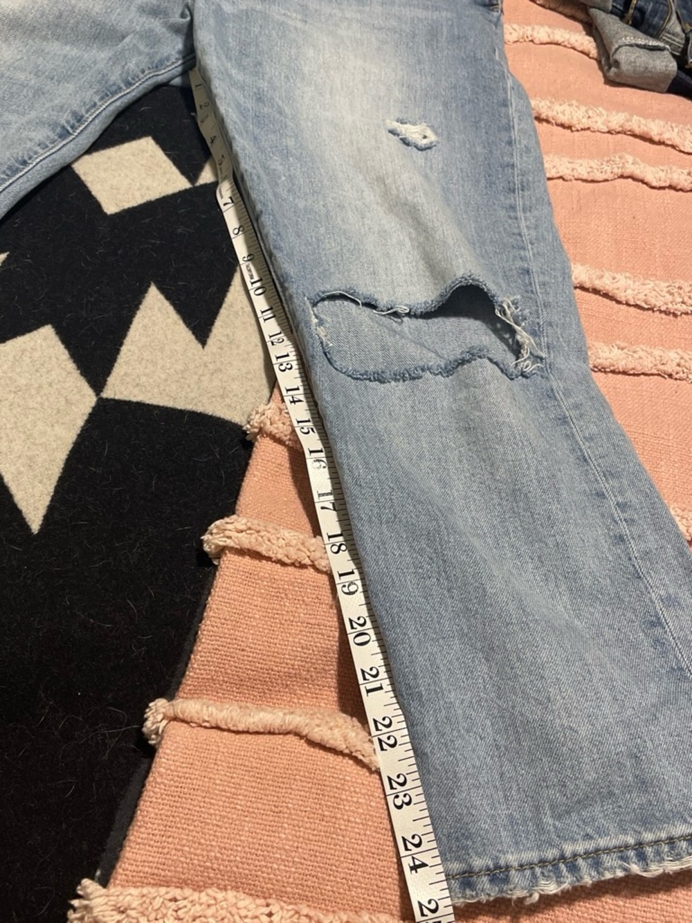 Lucky Brand Light Blue Distressed Men's Denim Overalls - Picture 3 of 5